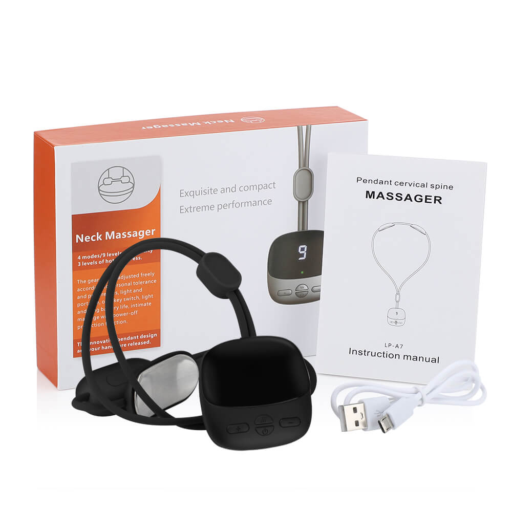 EMS Tens Neck Massager Pendant | Cervical Spine & Neck Pain Relief Necklace