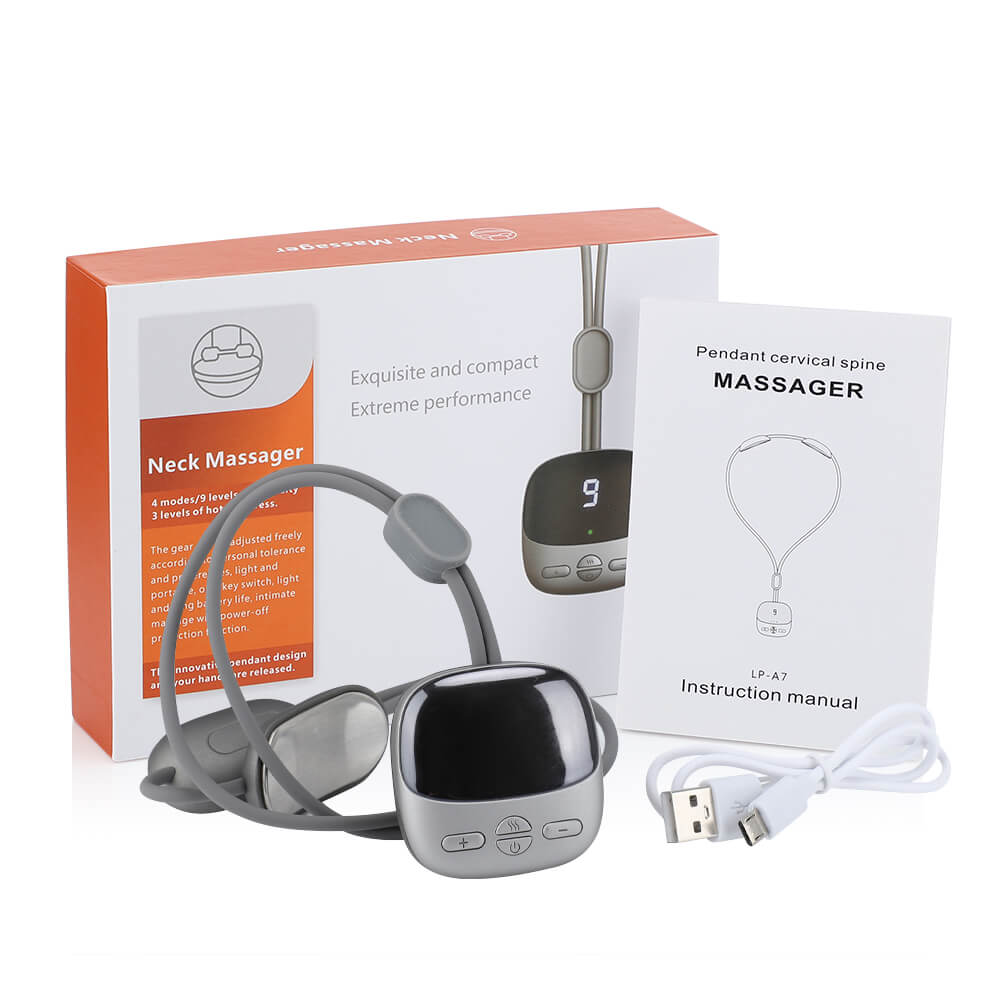 EMS Tens Neck Massager Pendant | Cervical Spine & Neck Pain Relief Necklace