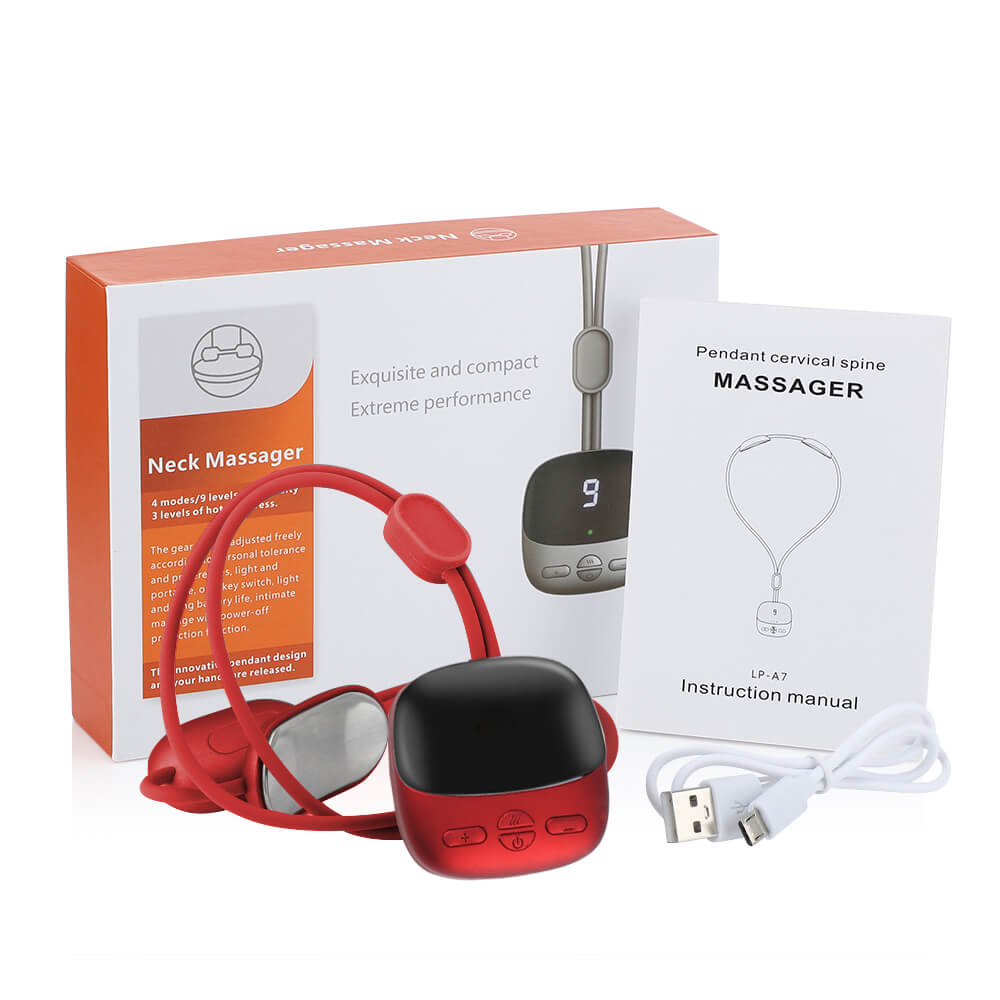 EMS Tens Neck Massager Pendant | Cervical Spine & Neck Pain Relief Necklace
