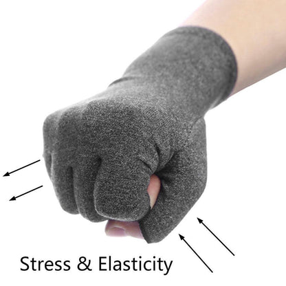 Fingerless Compression Arthritis Gloves- Non-Slip Open Finger Hand Gloves for Rheumatoid Osteoarthritis,Joint Pain Relief