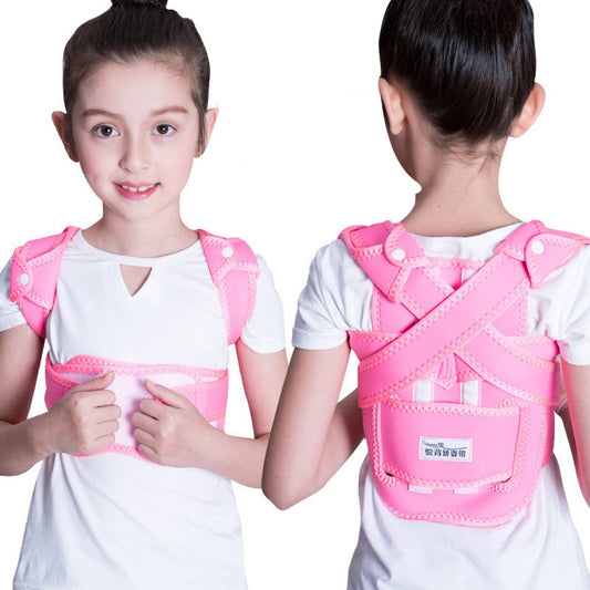 Adjustable Back Posture Corrector Pink for kids
