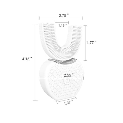 360 Degrees Intelligent Automatic Sonic Electric Silicon Toothbrush White