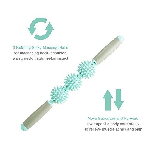 3 Spiky Ball Trigger Massage Roller Stick