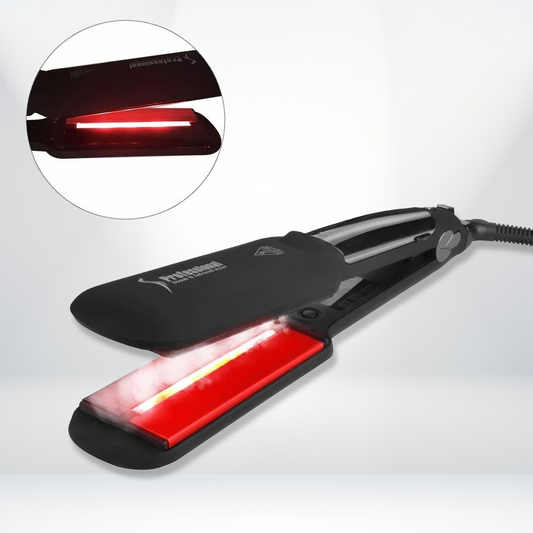 Infrared Steam Hair Straightener Flat Iron 2-1 Professional Hair Salon Steam Styler with Anion Care- 2 Inch