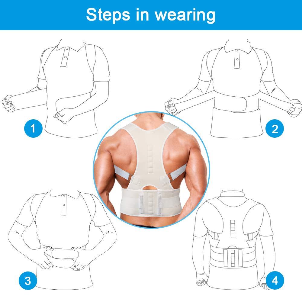Magnetic Back Shoulder Lumbar Posture Corrector Support Humpback Correction Belt Strap