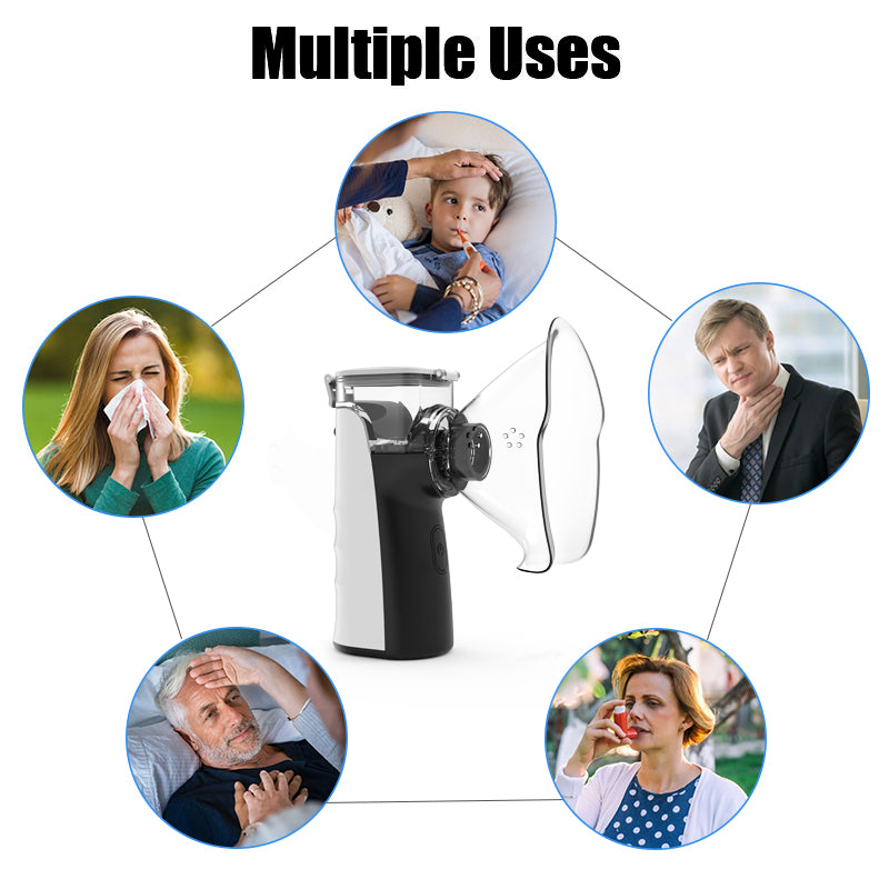Portable Ultrasonic Nebulizer Handheld Respirator Steam Humidifier Adult Kids