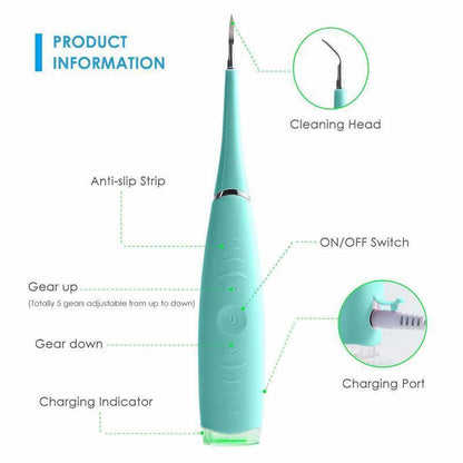 Top New Waterproof Electric Sonic Dental Calculus Remover Scaler Teeth Stains Tool
