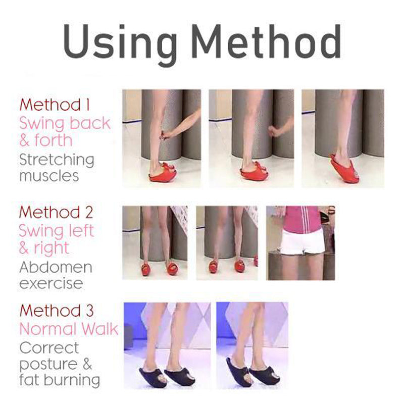 Japanese Rocker Bottom Slimming Shoes Using Method