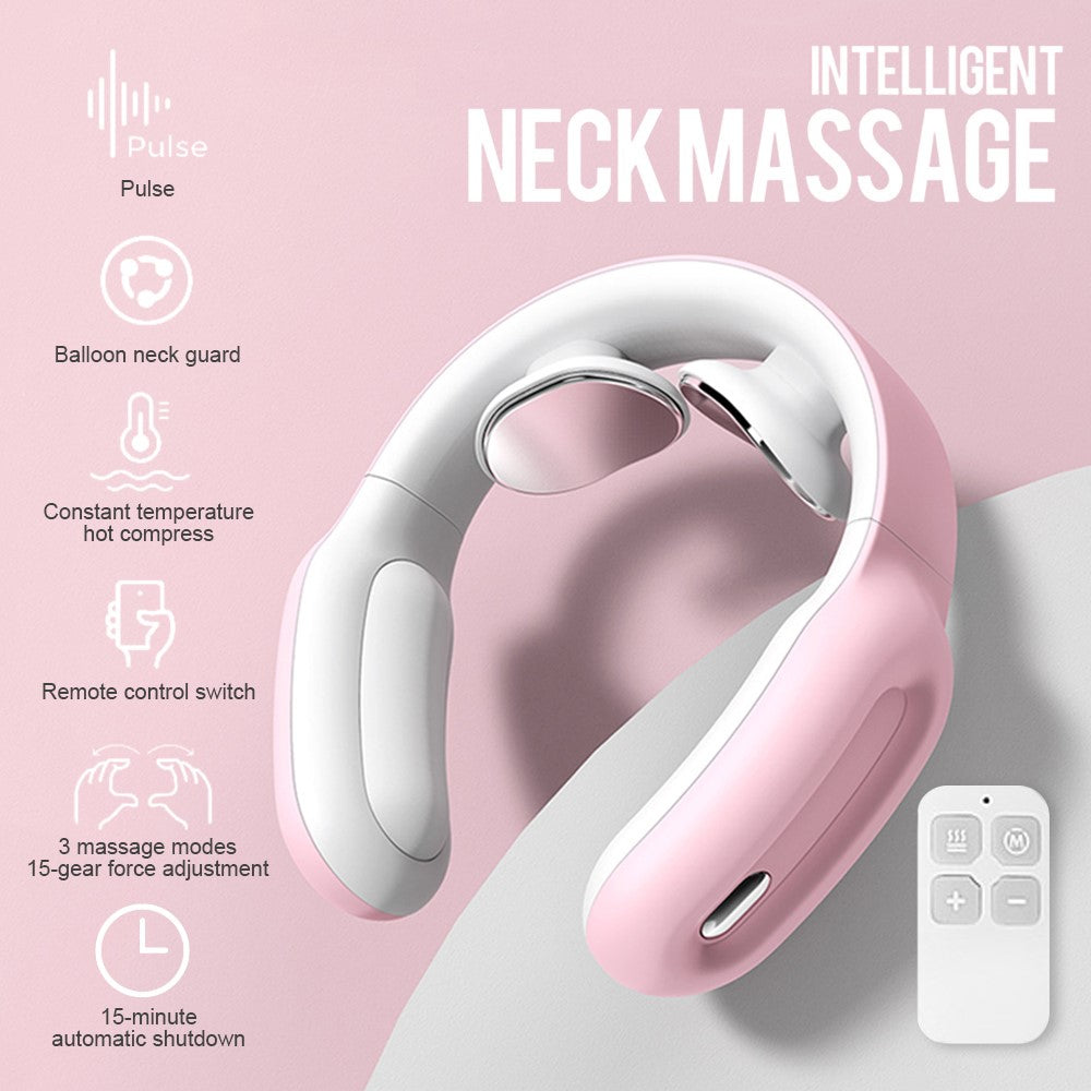 Neck Massager TENS Machine with Heat Promote Neck Blood Circulation Pain  Relief