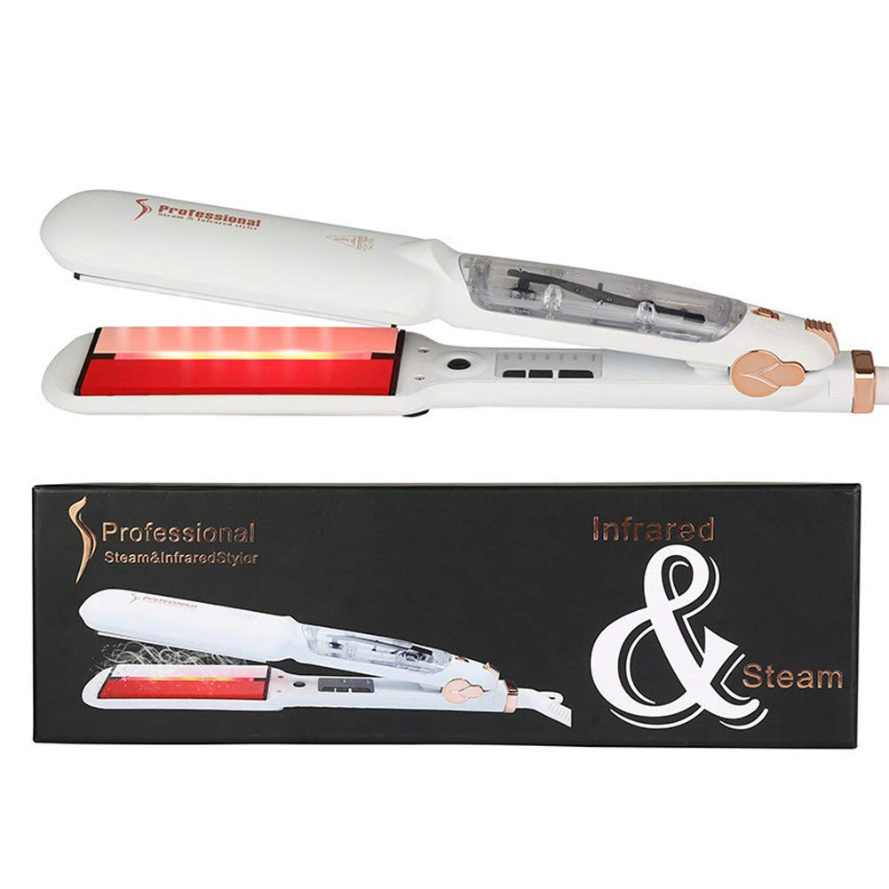 White Professional Infrared & Steam Straightener