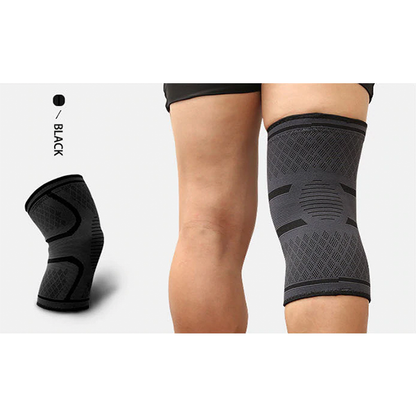 Compression Knee Sleeve Brace Patella Stabilizer Support Black