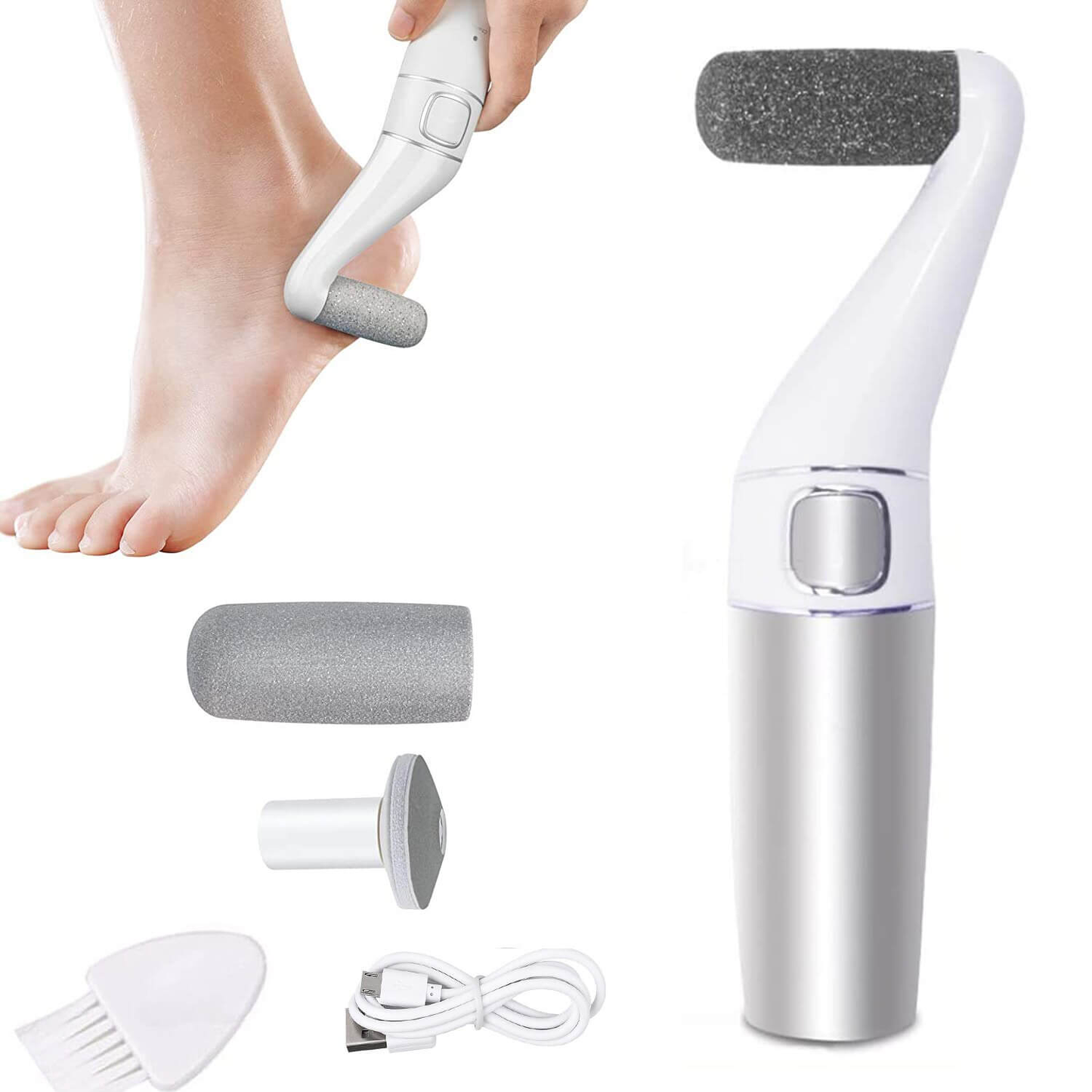 Pro Rechargeable Foot File For Nail Shine And Dead Skin Remover