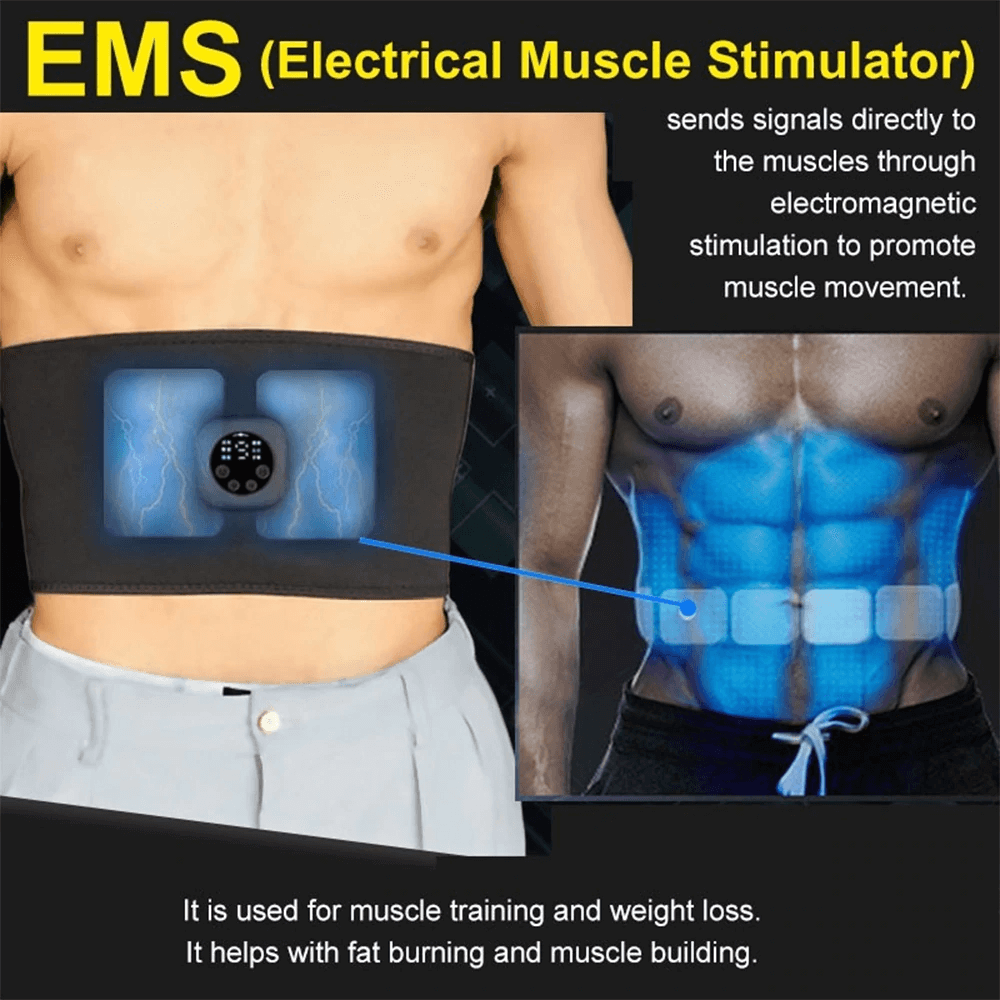 JoJoMooN EMS Muscle Stimulator,Ab Machine,Abdominal Toning Belt