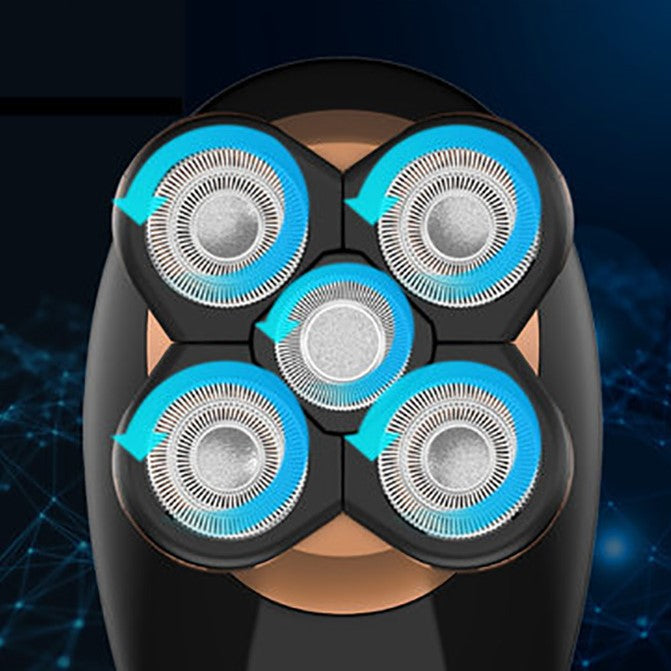 SPZ Men's 4D Electric Hair Shaver 5 in 1 Rotary Razor For Bald Head