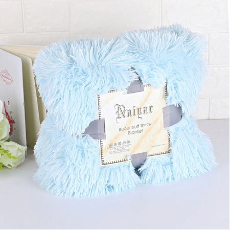 Light Blue Throw Blanket