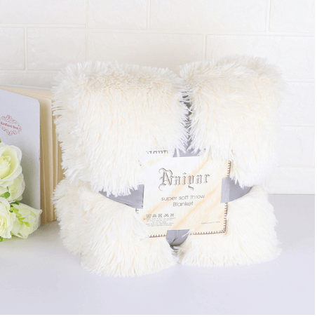 Beige Throw Blanket