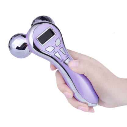 4D Microcurrent Roller Facial Massager Vibrating Rolling Slimming