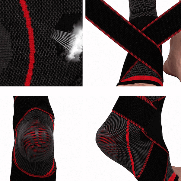 Compression Ankle Brace Support Stabilizer Foot Wrap Bandage Sports Pain Relief