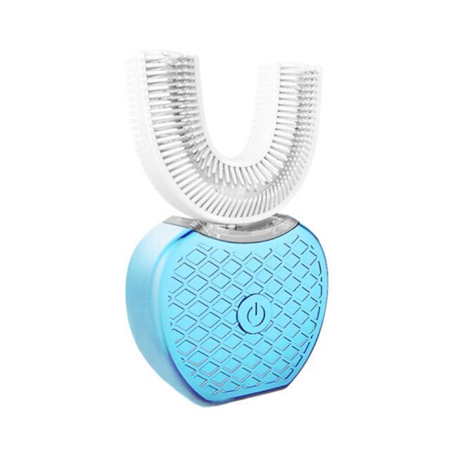 Ultrasonic Cold Light Whitening U Type Toothbrush Blue